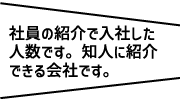 知人に紹介できる会社です